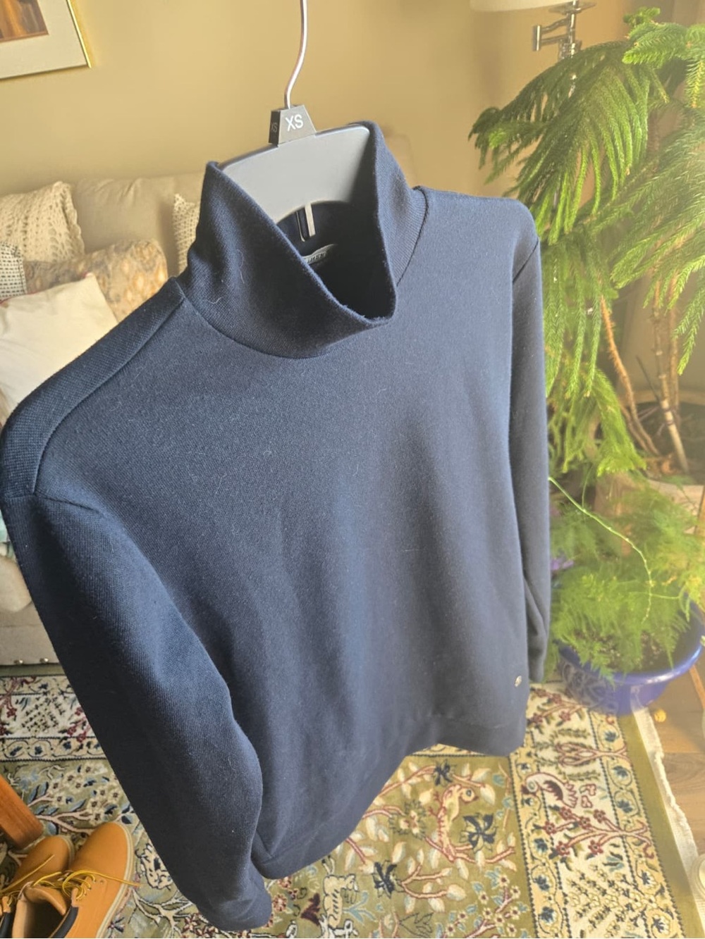 United Colors Of Benetton Men's Navy Turtleneck Sweater